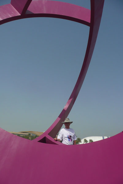 Jon Hudson with Eidolon Elliptical Sphere in Abu Dhabi