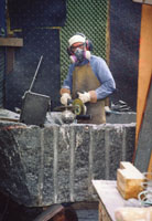 Stone Sculpture - raising limestone