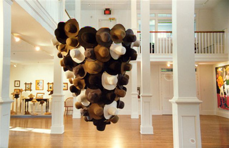 Atrium and Wall Sculpture - FELT HAT INSTALLATION