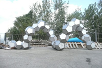 DOUBLE HELIX Sculpture - Diggs BioScience Building at Wright State University